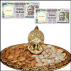 Cash - Rs. 1000 + Badam Pista with Kamakshi Diya Thali - Click here to View more details about this Product